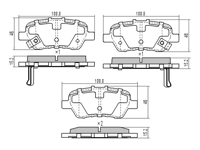 Колодки тормозные (Сзади) Honda Civic 11-17 / Stepwgn 05-09 - Артикул ST43022SFEN00 - Производитель Sat - Фото, Отзывы, Цены 