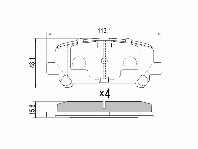 Колодки тормозные (Сзади) Honda Odyssey 08-13 / Pilot 08-15 - Артикул ST43022STXA00 - Производитель Sat - Фото, Отзывы, Цены 
