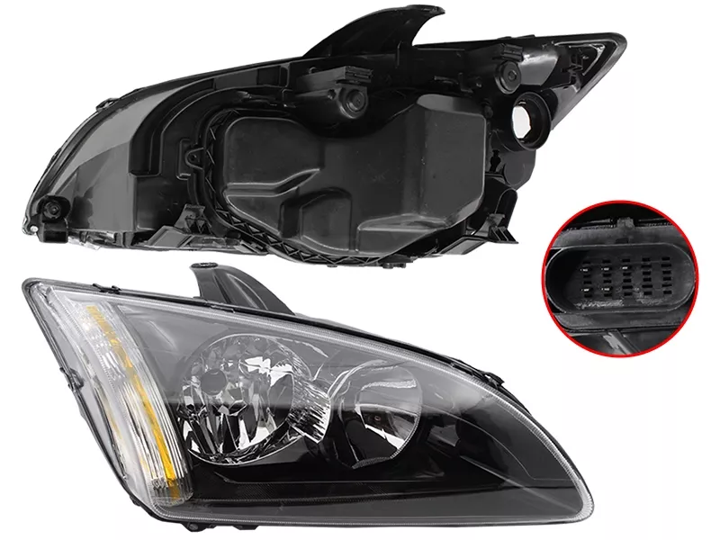 Фара Ford Focus 04-08 (Справа/ чёрная) - Артикул ST4311169BR - Производитель Sat - Фото, Отзывы, Цены 