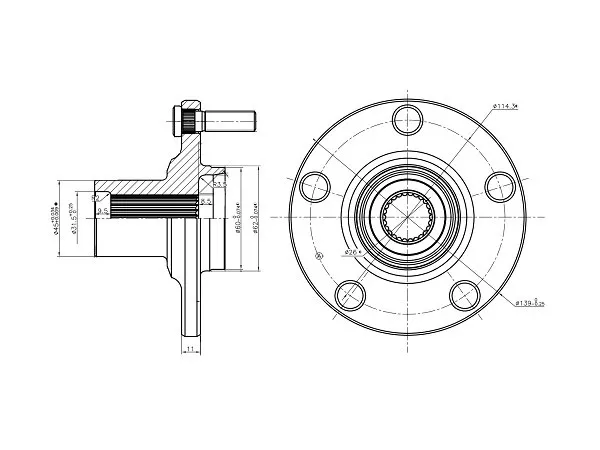 Ступица перед TOYOTA CAMRY/HARRIER/HIGHLANDER/KLUFER 01 - Артикул ST4350228090 - Производитель Sat - Фото, Отзывы, Цены 