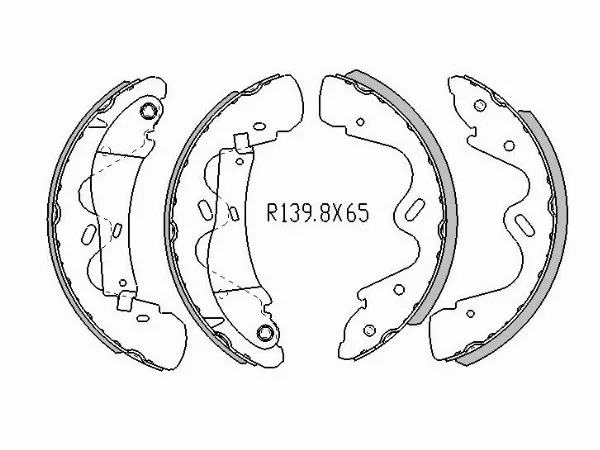 Колодки тормозные задние барабанные -ST440600X825 Sat для NISSAN TERRANO 2