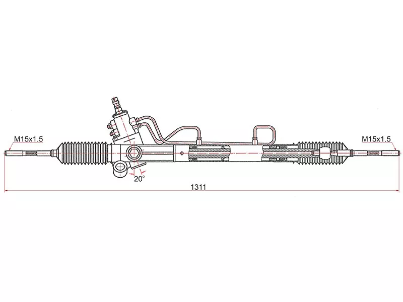 Рейка рулевая TOYOTA CAMRY/LEXUS ES300 96-00 LHD - Артикул ST4425006120 - Производитель Sat - Фото, Отзывы, Цены 
