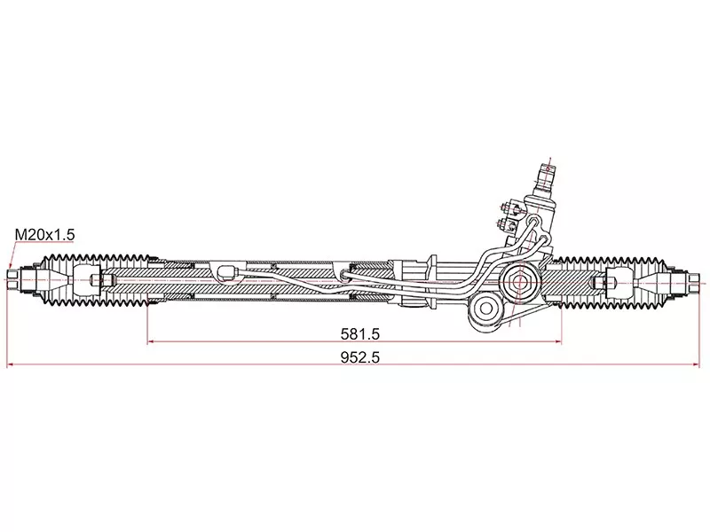 Рейка рулевая Toyota Land Cruiser Prado 96-02 RHD - Артикул ST4425060012 - Производитель Sat - Фото, Отзывы, Цены 