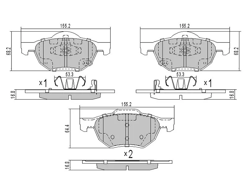 Колодки тормозные (Спереди) Honda Accord 02-20 - Артикул ST45022SEAE01 - Производитель Sat - Фото, Отзывы, Цены 