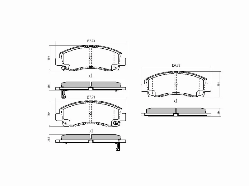 Колодки тормозные передние -ST45022SJCA00 Sat для HONDA RIDGELINE