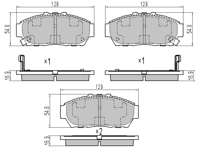 Колодки тормозные (Спереди) Honda Integra 93-00 / Orthia 96-02 - Артикул ST45022ST7000 - Производитель Sat - Фото, Отзывы, Цены 
