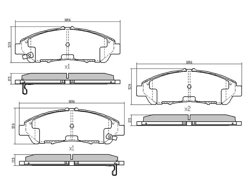 Колодки тормозные передние -  для HONDA PILOT