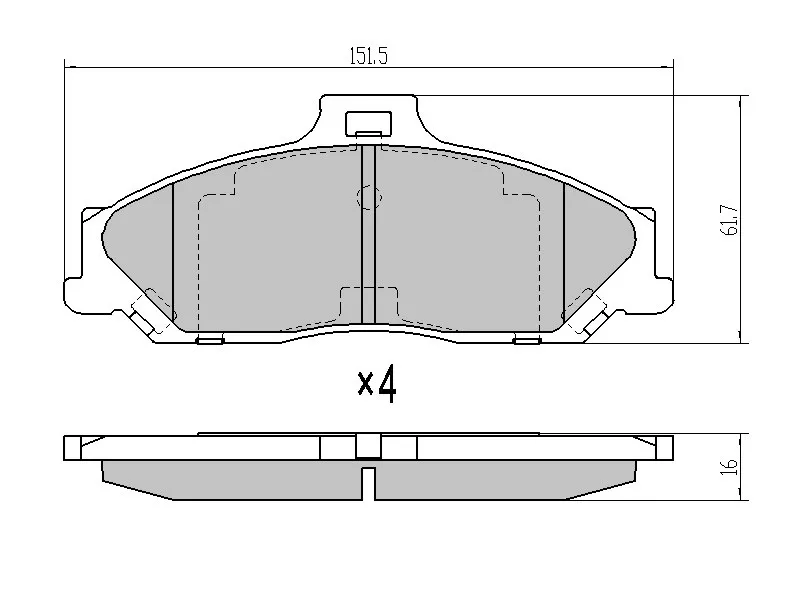 Колодки тормозные передние -ST4509599 Sat для MAZDA BT50