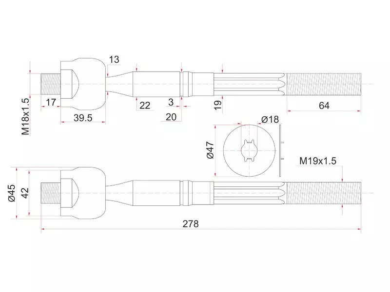 Тяга рулевая TOYOTA DYNA,TOYOACE 99-04 - Артикул ST4550339195 - Производитель Sat - Фото, Отзывы, Цены 