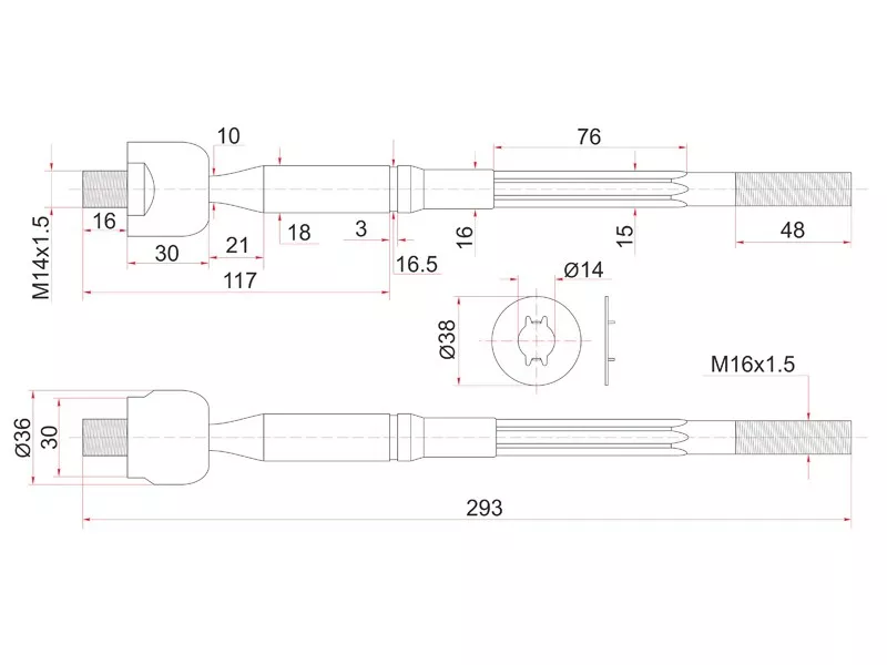 Тяга рулевая TOYOTA IPSUM 4WD 01 - Артикул ST4550349115 - Производитель Sat - Фото, Отзывы, Цены 