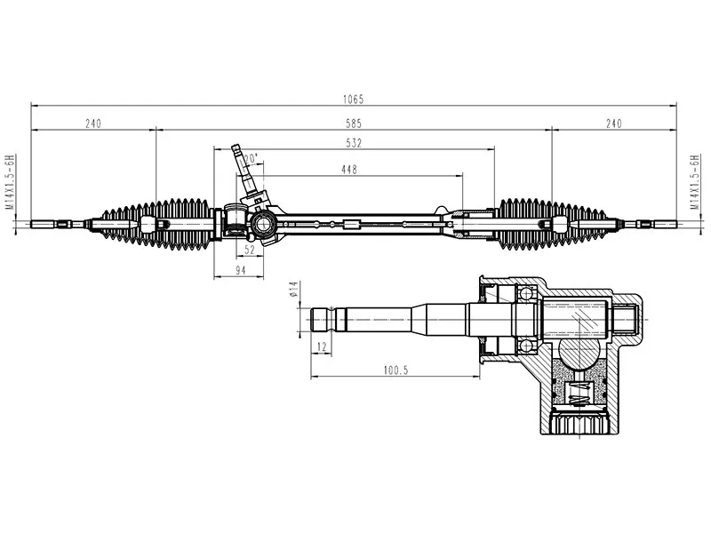 Рейка рулевая Toyota Yaris 05- LHD - Артикул ST4551052140 - Производитель Sat - Фото, Отзывы, Цены 