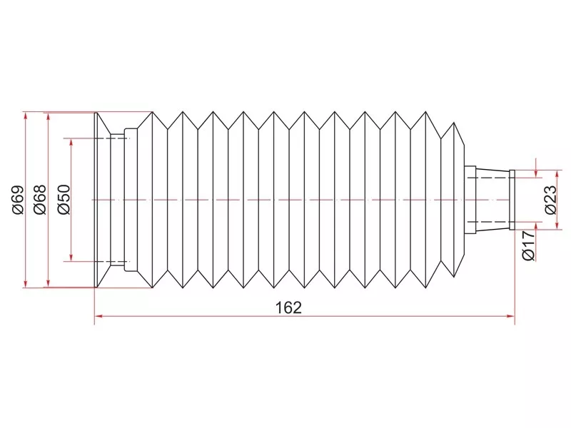Пыльник рулевой рейки TOYOTA HIACE REGIUS ACE 89-95 LH=RH - Артикул ST4553526020 - Производитель Sat - Фото, Отзывы, Цены 