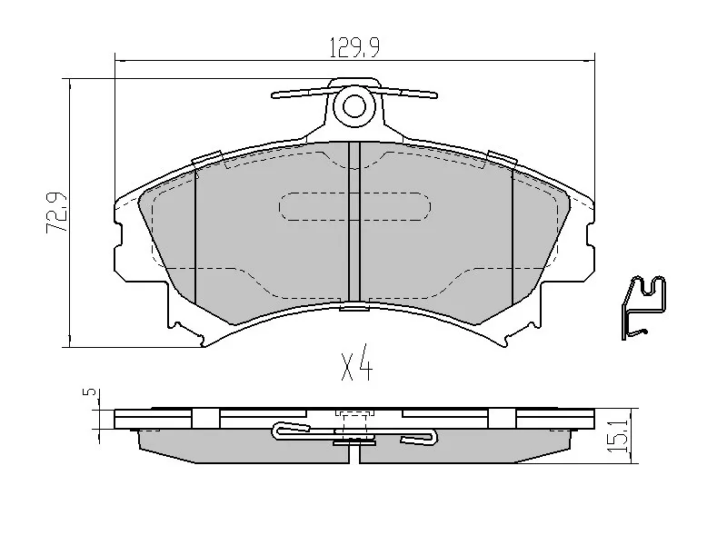 Колодки тормозные (Спереди) Mitsubishi Carisma 95-04 / Colt 02-12 - Артикул ST4605A734 - Производитель Sat - Фото, Отзывы, Цены 
