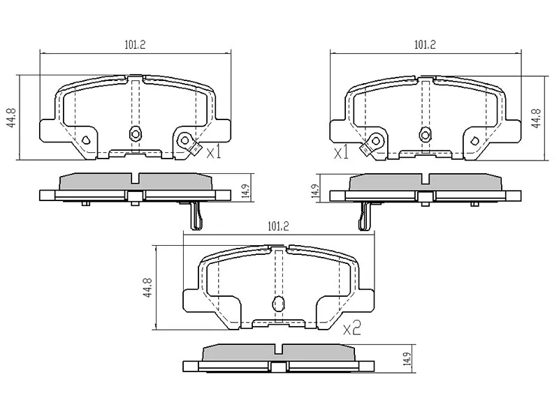 Колодки тормозные (Сзади) Mazda 6 12- / Mitsubishi ASX 10 - Артикул ST4605A802 - Производитель Sat - Фото, Отзывы, Цены 