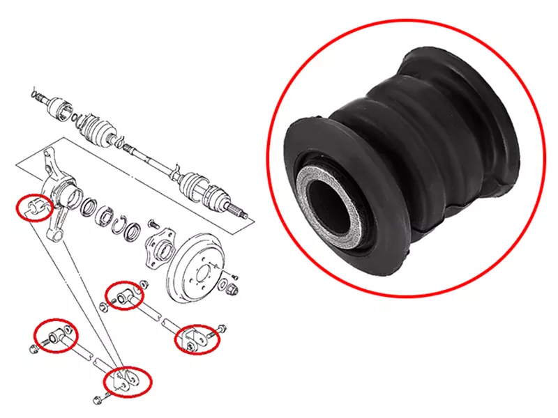 Сайлентблок цапфы Suzuki Escudo 97-05 / Grand Vitara 97-05 - Артикул ST4611054G70U - Производитель Sat - Фото, Отзывы, Цены 