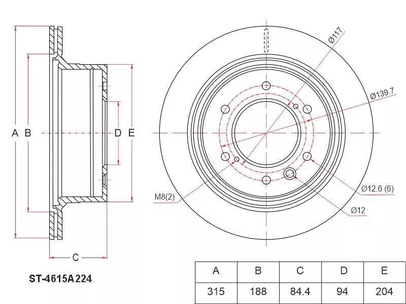 Диск тормозной (Сзади) Mitsubishi Pajero Sport 16 - Артикул ST4615A224 - Производитель Sat - Фото, Отзывы, Цены 