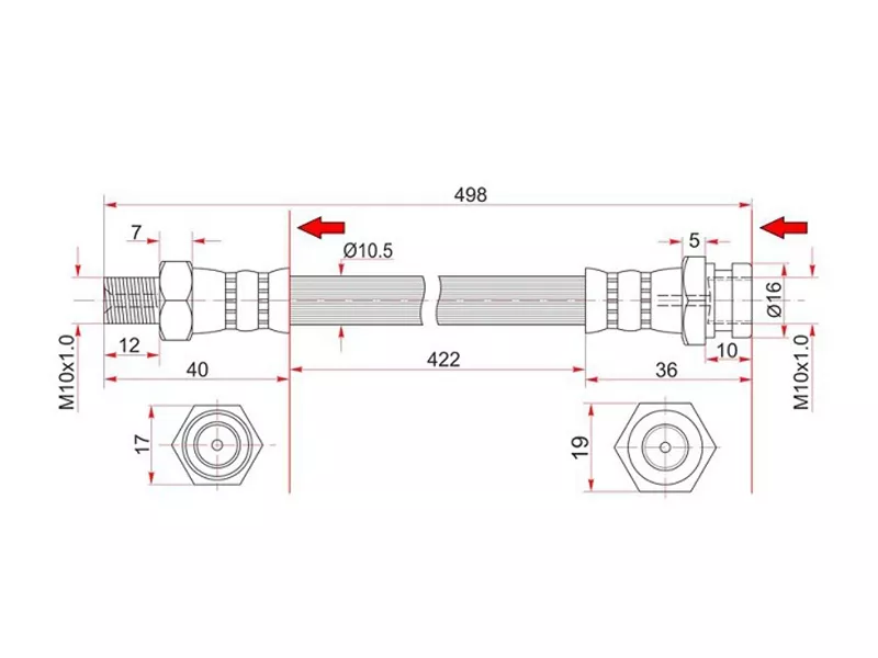 Шланг тормозной задний (Таиланд) NISSAN DATSUN (на мост) 4WD 85-92 - Артикул ST4621101A60 - Производитель Sat - Фото, Отзывы, Цены 