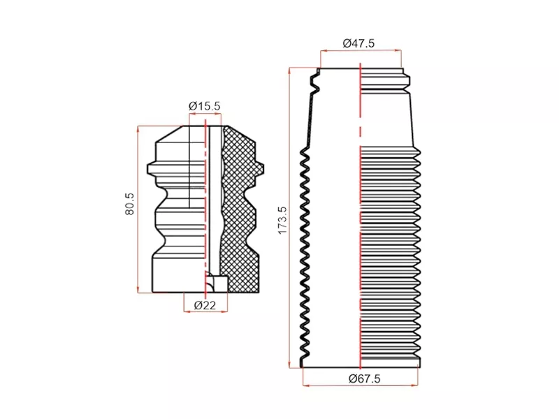Пыльник стойки Audi A4 94-01 / A6 94-05 (20) - Артикул ST4833118MM - Производитель Sat - Фото, Отзывы, Цены 