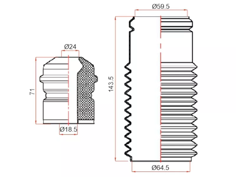 Пыльник стойки Chevrolet Aveo 02-11 / Ford Fiesta 02-08 - Артикул ST4833120MM - Производитель Sat - Фото, Отзывы, Цены 