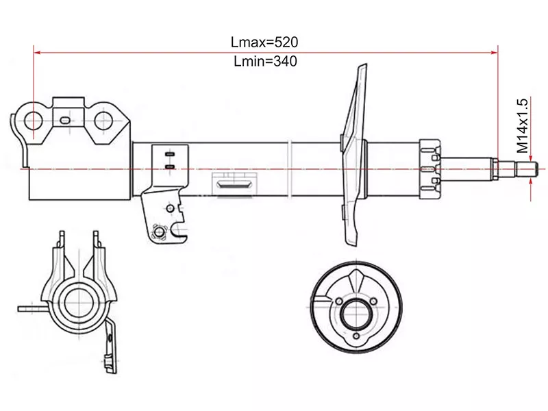 Стойка передняя Toyota Caldina (T240) 02-07 (Справа) - Артикул ST4851080225 - Производитель Sat - Фото, Отзывы, Цены 