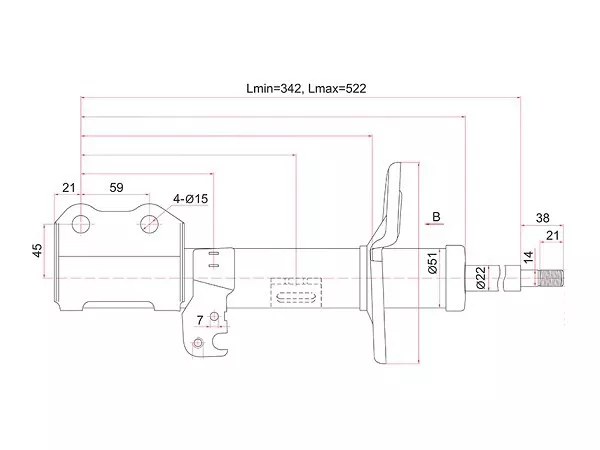 Стойка передняя Toyota Allion (T260) 07-21 / Premio 07-21 - Артикул ST4851080375 - Производитель Sat - Фото, Отзывы, Цены 