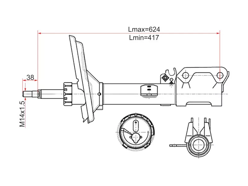 Стойка задняя 2WD TOYOTA HARRIER 03-/KLUGER 01- RH - Артикул ST4853049275 - Производитель Sat - Фото, Отзывы, Цены 