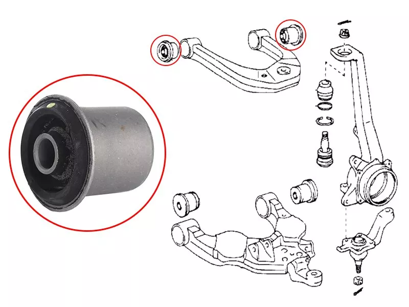 Сайлентблок рычага Toyota Hilux Pick Up 17- / Land Cruiser Prado 02-20 - Артикул ST486320K040 - Производитель Sat - Фото, Отзывы, Цены 