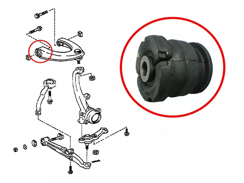 Сайлентблок рычага Toyota Crown 95-07 / Mark II 92-04 - Артикул ST4863230100 - Производитель Sat - Фото, Отзывы, Цены 