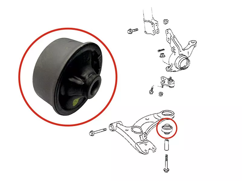 Сайлентблок рычага Toyota Allion (T240,T260) 01-21 / Avensis 97-08 - Артикул ST4865512170 - Производитель Sat - Фото, Отзывы, Цены 