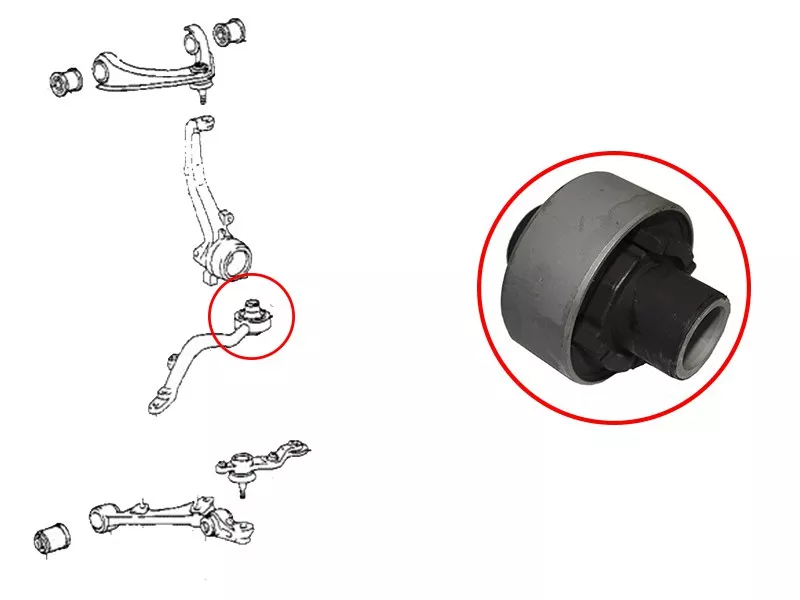 Сайлентблок рычага Toyota Crown 95-01 / Mark II 92-04 - Артикул ST4865530100 - Производитель Sat - Фото, Отзывы, Цены 