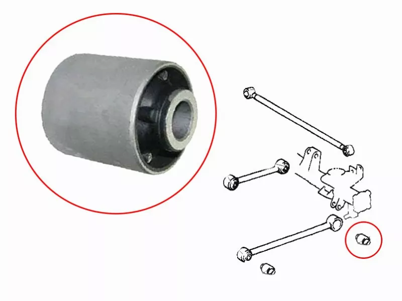 Сайлентблок рычага Toyota Land Cruiser Prado (J90) 96-02 / Hilux Surf 95-00 - Артикул ST4870235070 - Производитель Sat - Фото, Отзывы, Цены 