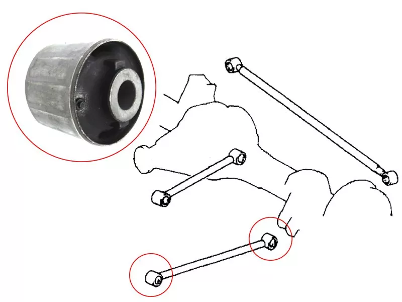 Сайлентблок Toyota Land Cruiser (J100) 98-07 / Lexus LX 98-07 (Зад) - Артикул ST4870260100 - Производитель Sat - Фото, Отзывы, Цены 