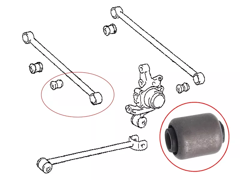 Сайлентблок цапфы Toyota Caldina (T190,T210) 92-02 / Camry 86-11 - Артикул ST4871021020U - Производитель Sat - Фото, Отзывы, Цены 