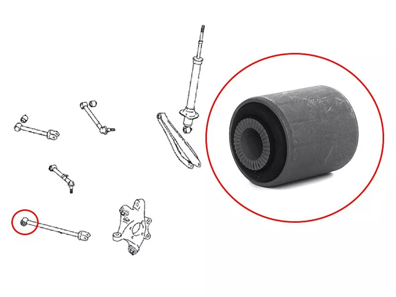 Сайлентблок заднего продольного рычага (передний) -ST487250N020 Sat для TOYOTA CROWN, LEXUS GS300