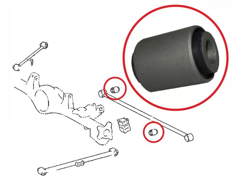 Сайлентблок рычага Toyota Land Cruiser (J100) 98-07 / Land Cruiser Prado 02-20 - Артикул ST4872535040 - Производитель Sat - Фото, Отзывы, Цены 