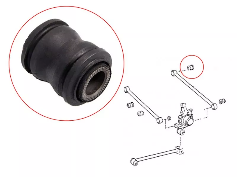 Сайлентблок рычага Lexus RX 03-09 / Toyota Caldina 92-02 - Артикул ST4872548010 - Производитель Sat - Фото, Отзывы, Цены 