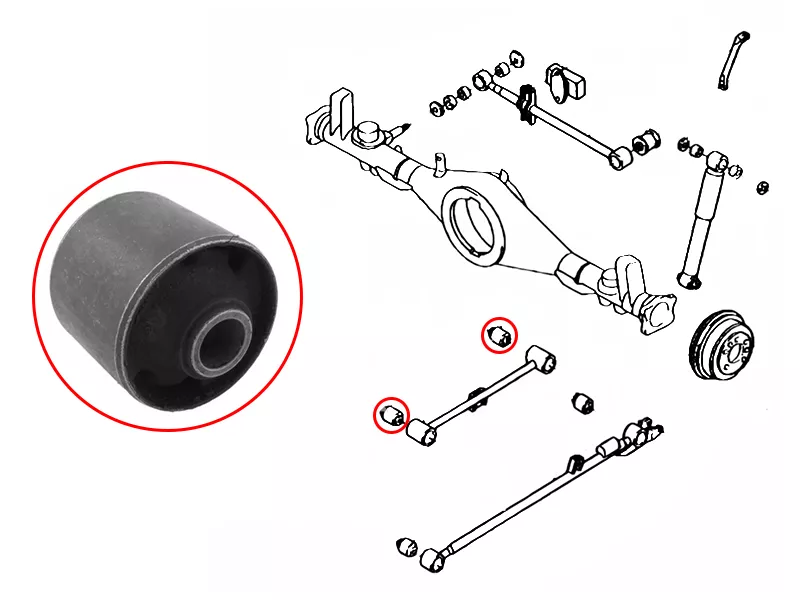 Сайлентблок задней верхней продольной тяги -ST4872587402 Sat для TOYOTA CAMI