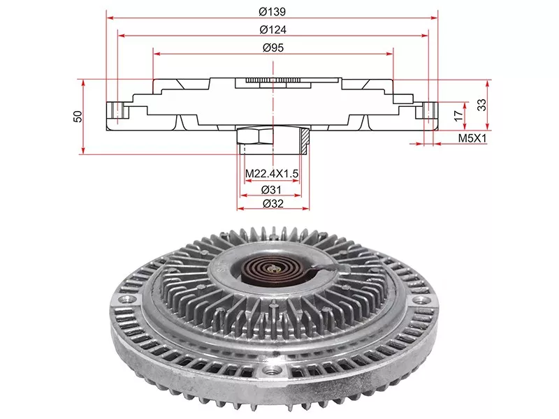 Вискомуфта Audi A6 94-97 / 100 91-95 - Артикул ST4A0121350B - Производитель Sat - Фото, Отзывы, Цены 