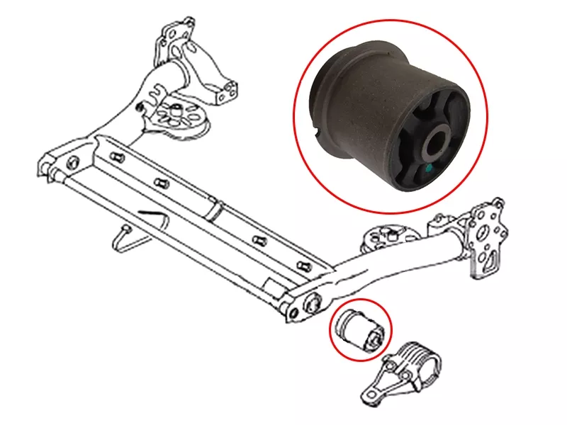 Сайлентблок балки Audi A6 97-05 / Volkswagen Passat 96-05 - Артикул ST4B0501521E - Производитель Sat - Фото, Отзывы, Цены 