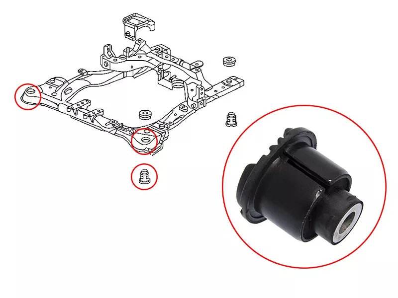 Сайлентблок Honda Accord 02-08 / Acura TL 03-08 - Артикул ST50260SEAE01 - Производитель Sat - Фото, Отзывы, Цены 