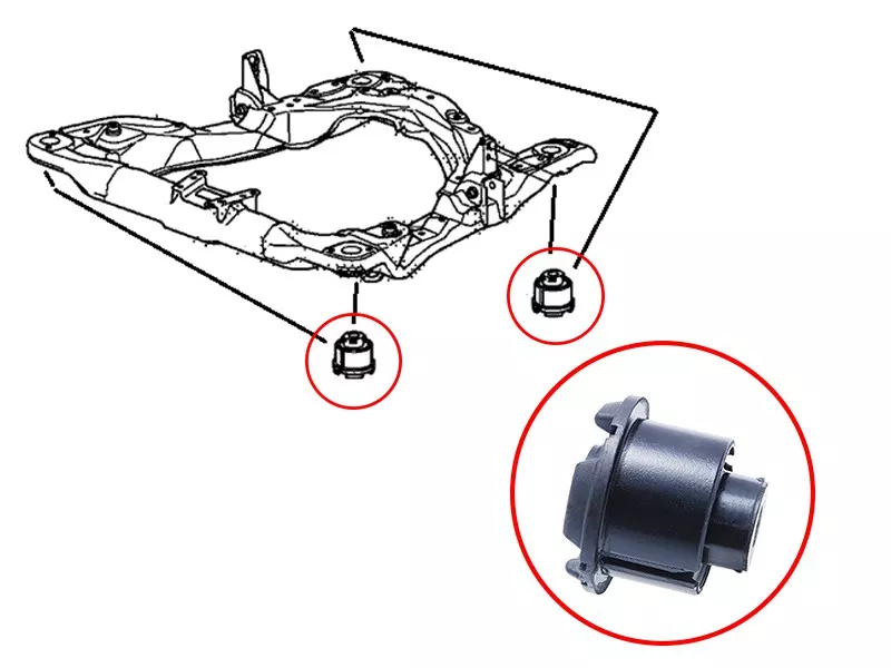 Сайлентблок подрамника Honda Accord 08-13 / Acura TSX 08-14 - Артикул ST50260TA0A01 - Производитель Sat - Фото, Отзывы, Цены 
