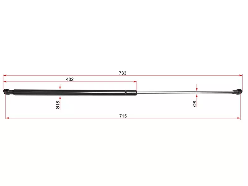 Амортизатор капота BMW 7-Series 01-08 (Справа=Слева) - Артикул ST51238240596 - Производитель Sat - Фото, Отзывы, Цены 