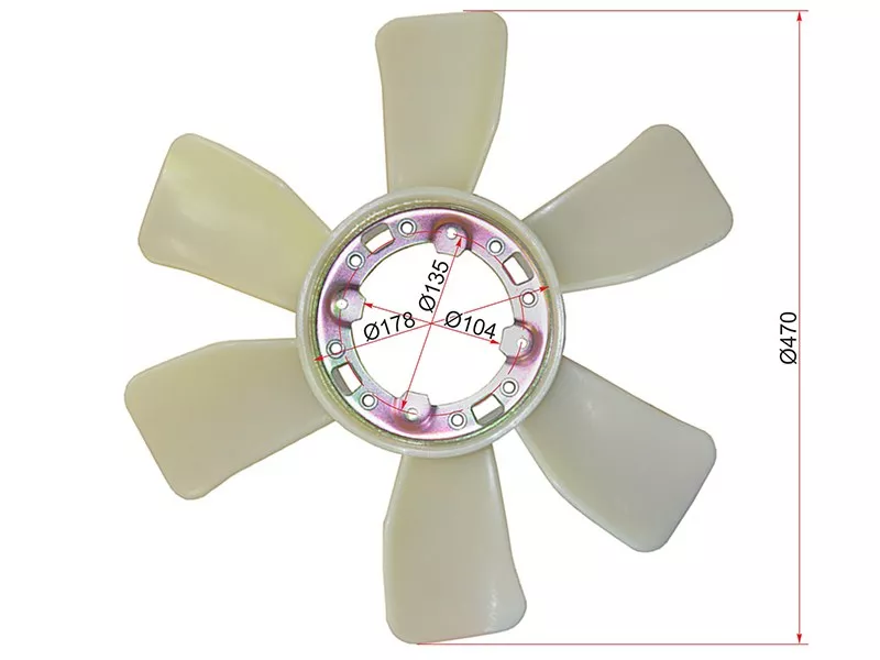 Крыльчатка вентилятора ISUZU FORWARD 89-96 6BG1\6BF1 - Артикул ST5136620120 - Производитель Sat - Фото, Отзывы, Цены 