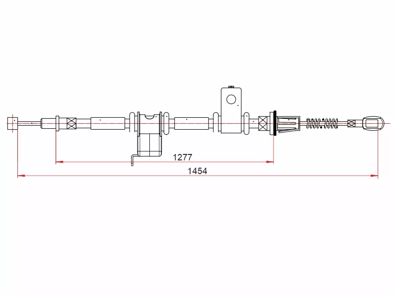 Трос ручного тормоза CHEVROLET CAPTIVA RH 06 - Артикул ST520100 - Производитель Sat - Фото, Отзывы, Цены 