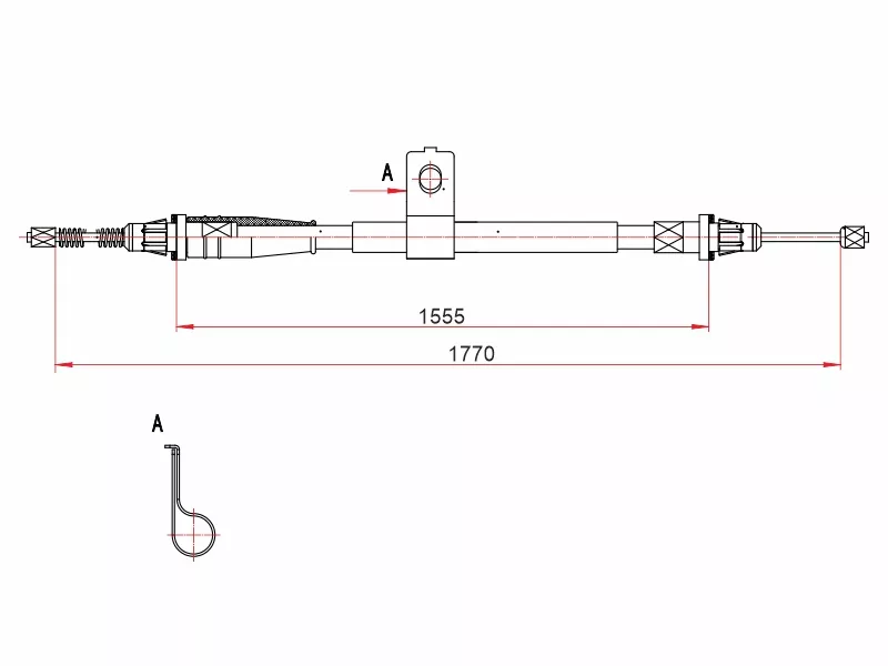 Трос ручного тормоза NISSAN NOTE RH 06-13 - Артикул ST520107 - Производитель Sat - Фото, Отзывы, Цены 