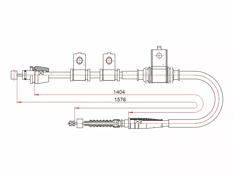 Трос ручного тормоза KIA CERATO 1.6 HATCHBACK LH 04-06 - Артикул ST520108 - Производитель Sat - Фото, Отзывы, Цены 