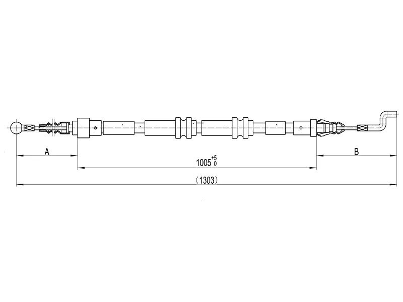 Трос стояночного тормоза VOLKSWAGEN TRANSPORTER/MULTIVAN 03-LH=RH - Артикул ST520221 - Производитель Sat - Фото, Отзывы, Цены 