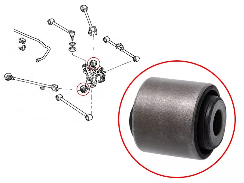 Сайлентблок цапфы Honda Accord 02-08 / Acura TSX 03-08 - Артикул ST52210SEAE03U - Производитель Sat - Фото, Отзывы, Цены 