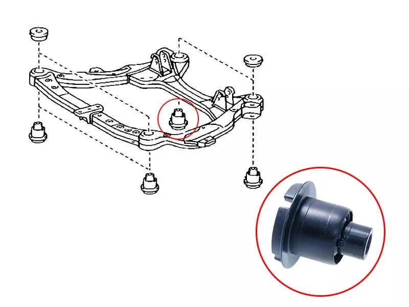 Сайлентблок подрамника Toyota Camry (XV40,XV50) 06-21 / Lexus ES 12-18 - Артикул ST5221533090 - Производитель Sat - Фото, Отзывы, Цены 