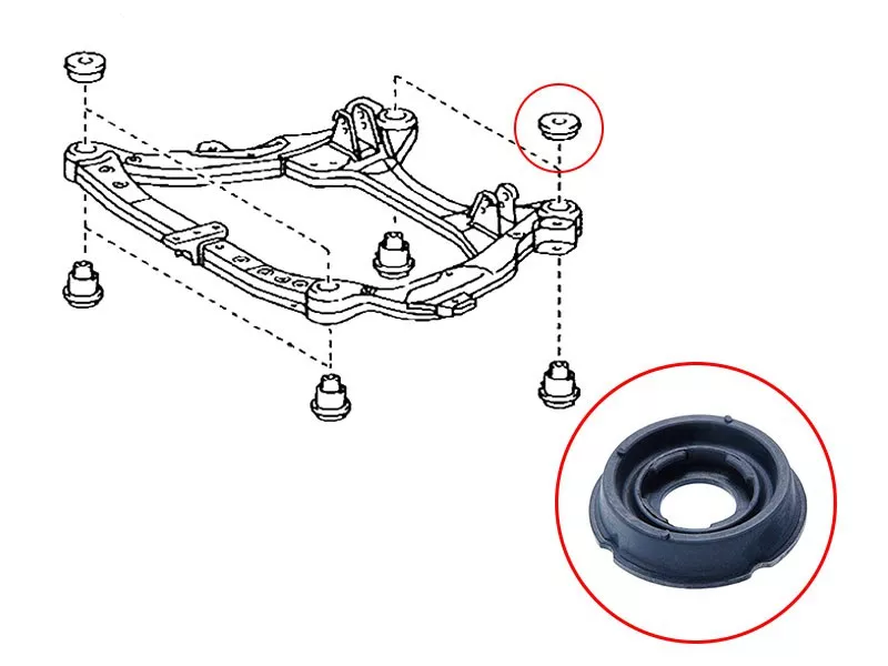 Сайлентблок подрамника Lexus RX 03-15 / Toyota Camry 01-06 - Артикул ST5221628010 - Производитель Sat - Фото, Отзывы, Цены 